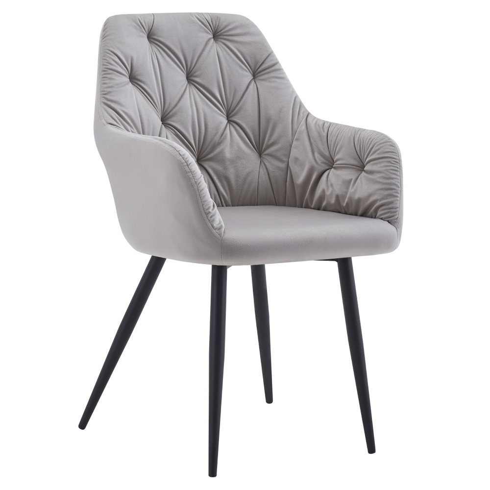 verio-dod-stolicka-siva-01 Design fotel, szürke Velvet szövet, VERIO NEW - 1. kép