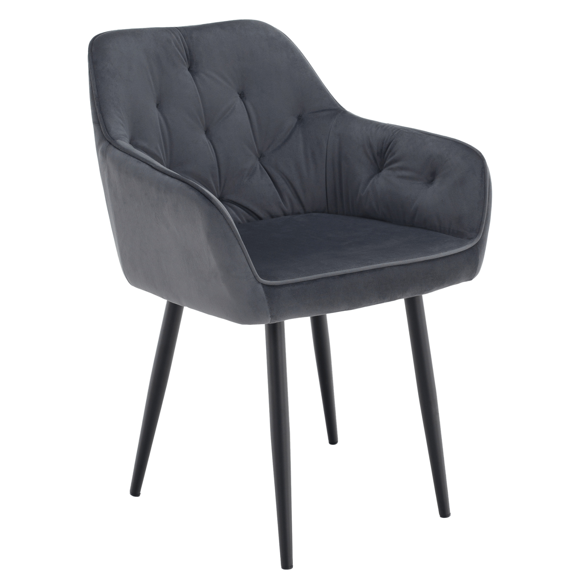 verio-kreslo-siva-01 Design fotel, szürke Velvet szövet, VERIO - 1. kép