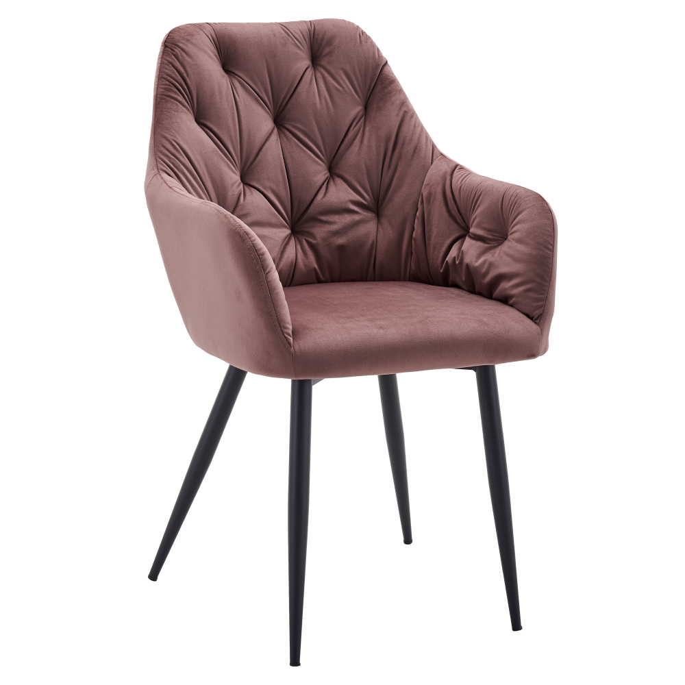 verio-new-stolicka-tm-ruzova-v-01 Design fotel, sötét rózsaszín Velvet szövet, VERIO NEW - 1. kép