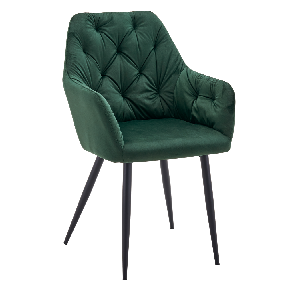verio-new-stolicka-tm-zelena-v-01 Design fotel, sötétzöld Velvet szövet, VERIO NEW - 1. kép