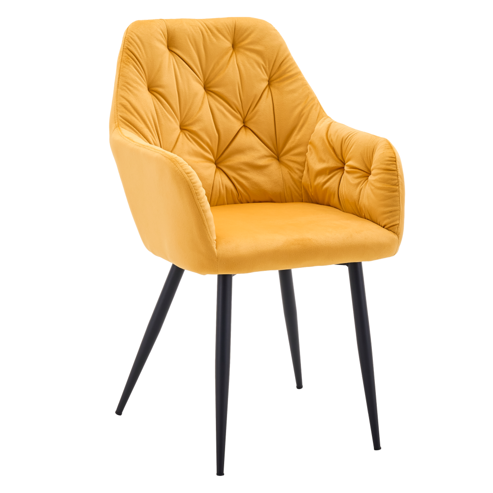 verio-new-stolicka-zlta-01 Design fotel, sárga Velvet szövet, VERIO NEW - 1. kép
