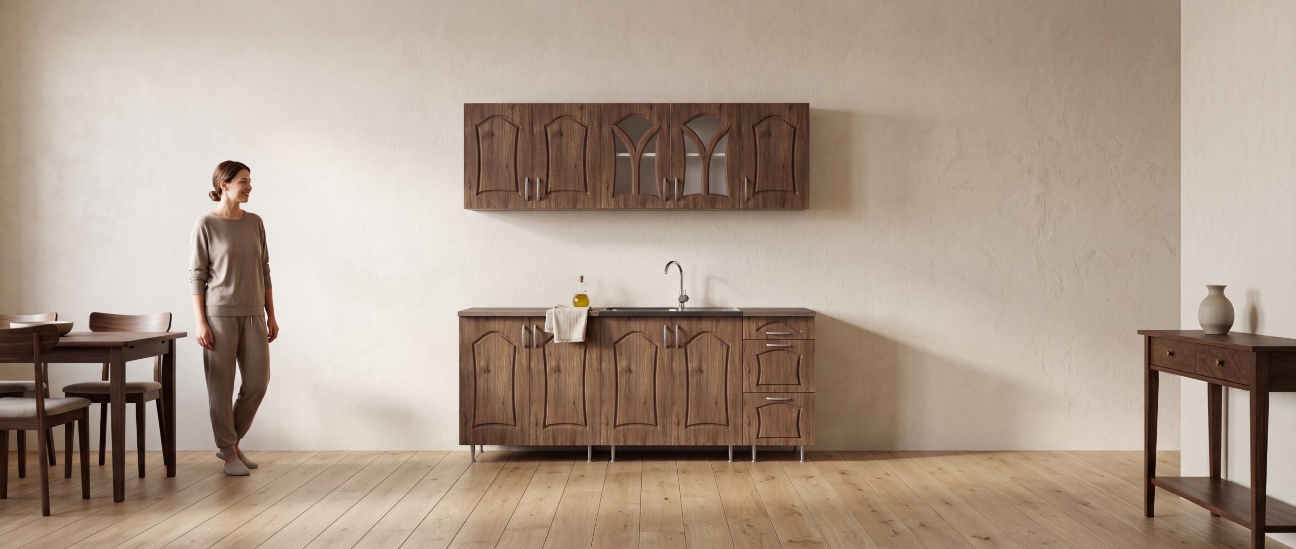 Flóra konyhablokk MDF fronttal, 200 cm Flóra konyhablokk MDF fronttal, 200 cm - 1. kép