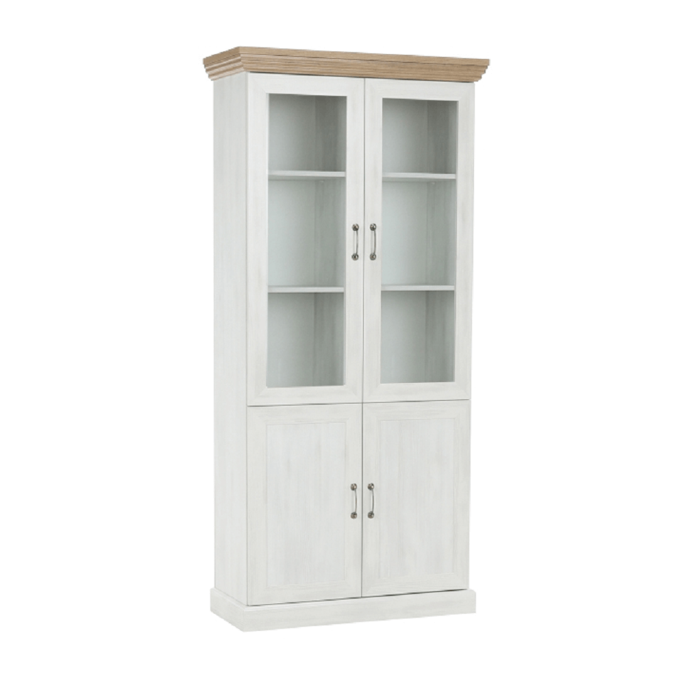 vitrina-royal-w4d vitrines szekrény, északi sosna/vadtölgy, ROYAL W4D - 1. kép